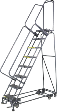 All Direction Ladders, All Directional, 8 Step, 24 In Wide Base, 14 in Deep Top Step, Expanded Metal Tread, Setup