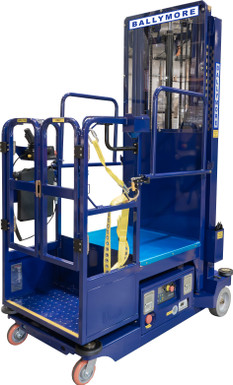 PS-12DRVS - Drivable Power Stocker Vertical Mast Lift - With Safety Sensor