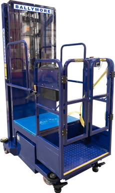 PS-15S - Ballymore Personnel Lift: Push-Around, Battery, 650 lb Load Capacity, 7 ft 6 in Closed Height, 6 in