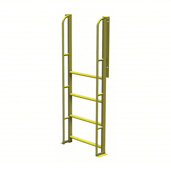 U-Design 4 Rung Crossover Ladder: 1,000 Lb Load Capacity, Steel, Perforated, 82 In Overall Height, 30 In Overall Wide