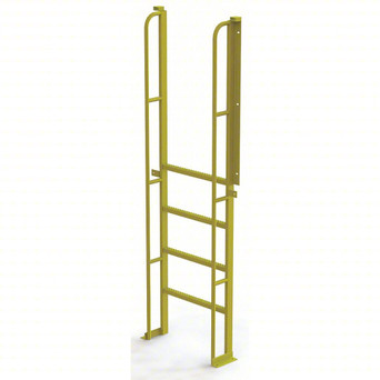 U-Design 5 Rung Crossover Ladder: 1,000 Lb Load Capacity, Steel, Perforated, 92 In Overall Height, 30 In Overall Wide