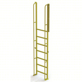 U-Design 8 Rung Crossover Ladder: 1,000 Lb Load Capacity, Steel, Perforated, 122 In Overall Height, 30 In Overall Wide