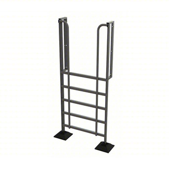 Tri-Arc Ladder: 60 in Top Step Height, 6 Steps, 90° Climbing Angle, 57 1/2 in Vertical Clearance