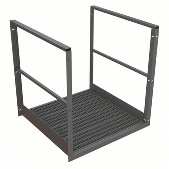 Tri-Arc Bridge Span: 36 in Overall Height, Serrated, 40 in Platform Lg, 38 in Platform Wide, Aluminum
