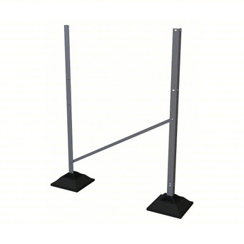 Tri-Arc Support Leg: 40 in Overall Height, 36 in Overall Wide, 500 lb Load Capacity, Aluminum