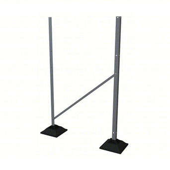 Tri-Arc Support Leg: 50 in Overall Height, 36 in Overall Wide, 500 lb Load Capacity, Aluminum