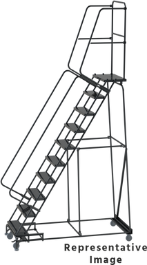 Weight-Actuated Series Ladders, Weight Actuated, 6 Step, 24 In Wide Base, 21 in Deep Top Step, Abrasive Mat Tread