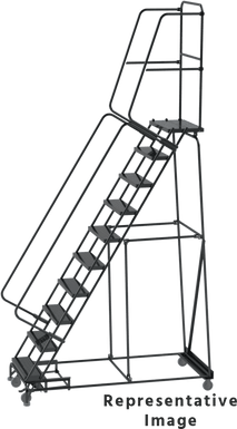 Weight-Actuated Series Ladders, Weight Actuated, 6 Step, 24 In Wide Base, 21 in Deep Top Step, Abrasive Mat Tread