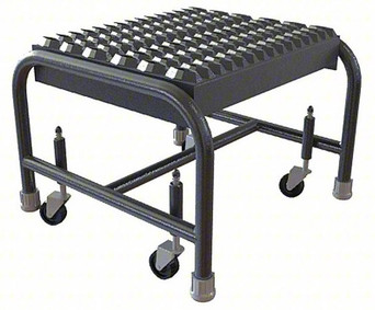 Tri-Arc WLAR001165 1-step Mobile Aluminuminum Step Stool With Grip Strut Top Step, 16-inch Wide