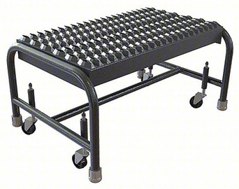 Tri-Arc WLAR001245 1-step Mobile Aluminuminum Step Stool With Grip Strut Top Step, 24-inch Wide