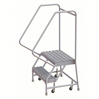 Rolling Ladder: 20 In Platform Height, 14 In Platform Deep, 24 In Platform Wide, Serrated, 29 In Bottom Wide