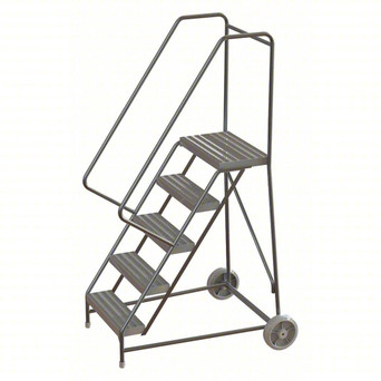 Wheelbarrow Ladder: 50 In Platform Height, 14 In Platform Deep, 16 In Platform Wide, Ribbed, 27 In Bottom Wide