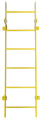 Tri-Arc Fixed Ladder: 5 Ft, 5 Ft Top Step Height, 6 Steps, 25 In Overall Wide, Top