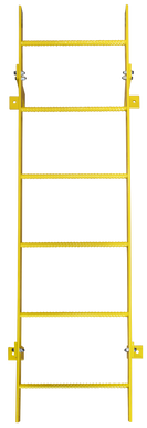 Tri-Arc Fixed Ladder: 5 Ft, 5 Ft Top Step Height, 6 Steps, 25 In Overall Wide, Top