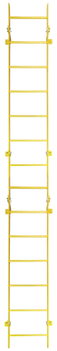 Tri-Arc Fixed Ladder: 13 Ft, 13 Ft Top Step Height, 14 Steps, 25 In Overall Wide, Top