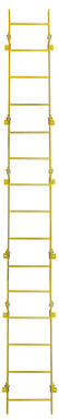 Tri-Arc Fixed Ladder: 14 Ft, 14 Ft Top Step Height, 15 Steps, 25 In Overall Wide, Top