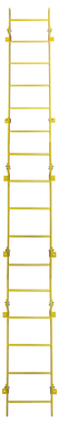 Tri-Arc Fixed Ladder: 15 Ft, 15 Ft Top Step Height, 16 Steps, 25 In Overall Wide, Top