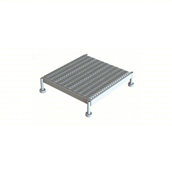 Tri-Arc Adjustable Height Work Platform: 1 Steps, 9" To 14", 24" Platform Width, 24" Platform Depth, Gray, Steel