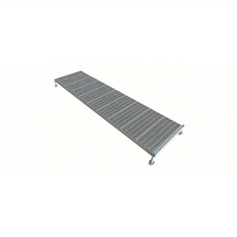 Tri-Arc Adjustable Height Work Platform: 1 Steps, 9" To 14", 24" Platform Width, 97" Platform Depth, Gray, Steel