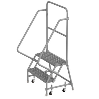 Wl 2 Step Steel Rolling Ladder Grip 24 Hr