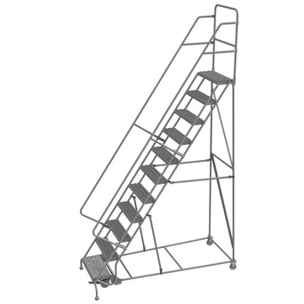 Wl 11 Step Steel Rolling Ladder Grip 24 Hr