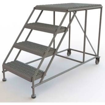 WL 2 Step Steel Work Platform 24 X 36 Grip Rails