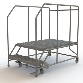 Wl 2 Step Steel Work Platform 36 X 48 Grip Rails