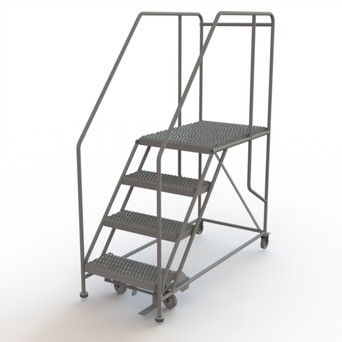 Tri-Arc Forward Descent Rolling Work Platform: 4 Steps, 40 In, 24 In Platform Wide, 35 In Platform Deep