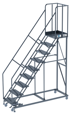 Work Titan ladder 9 STEP,Heavy Duty 800 lb. Capacity ,32WD 21DTS,PTRD