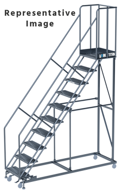 Work Titan ladder 8 STEP,Heavy Duty 800 lb. Capacity ,32WD 21DTS,PTRD