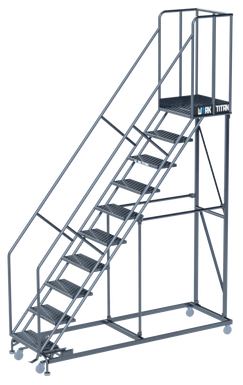 Work Titan ladder 10 STEP,Heavy Duty 800 lb. Capacity ,32WD 21DTS,PTRD