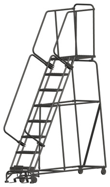M2000 Series Ladders, 8 Step, 24 In Wide Base, 28 in Deep Top Step, Perforated Tread, Setup