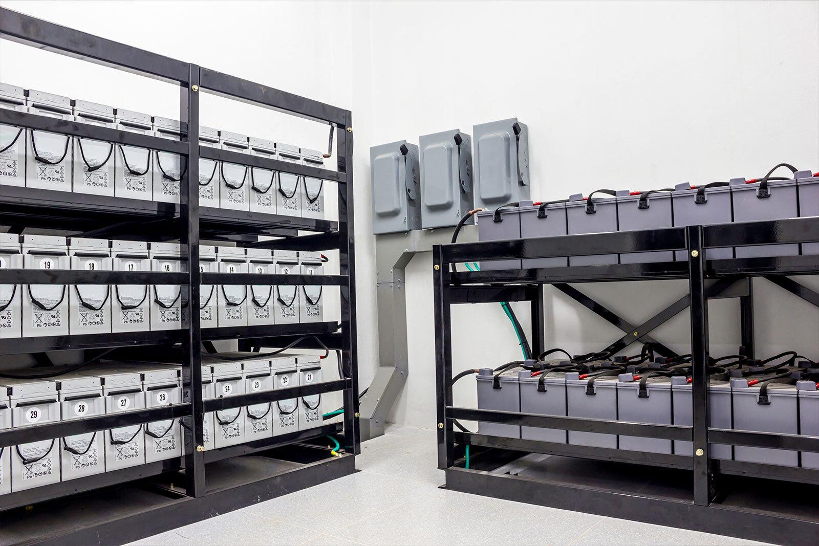 UPS battery room in data center