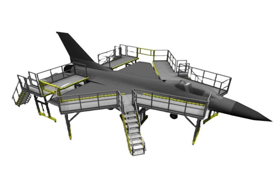 EAS platforms around jet body