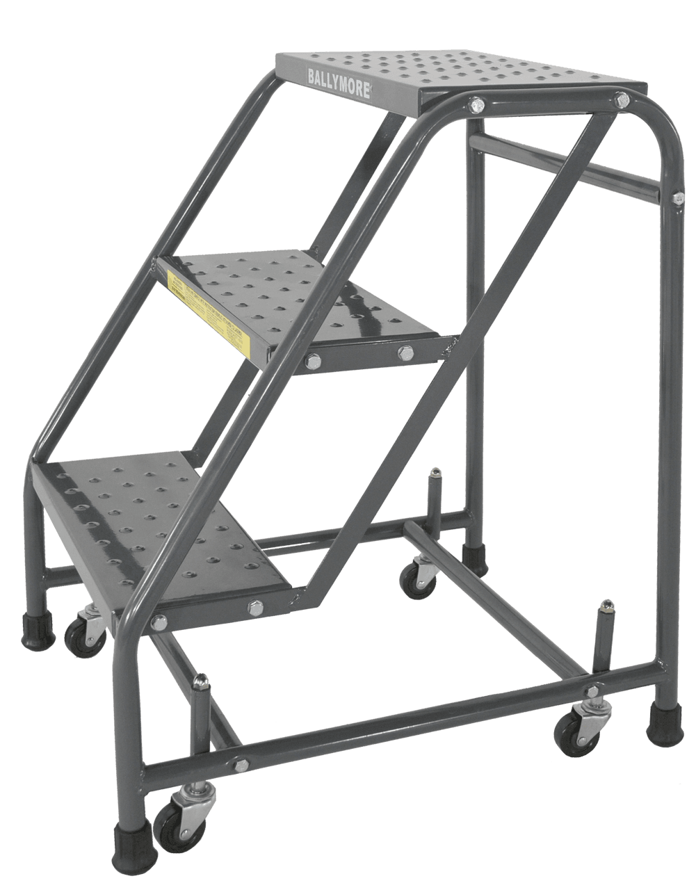 Spring Loaded Caster Ladders, 2 Step, No Rails 20