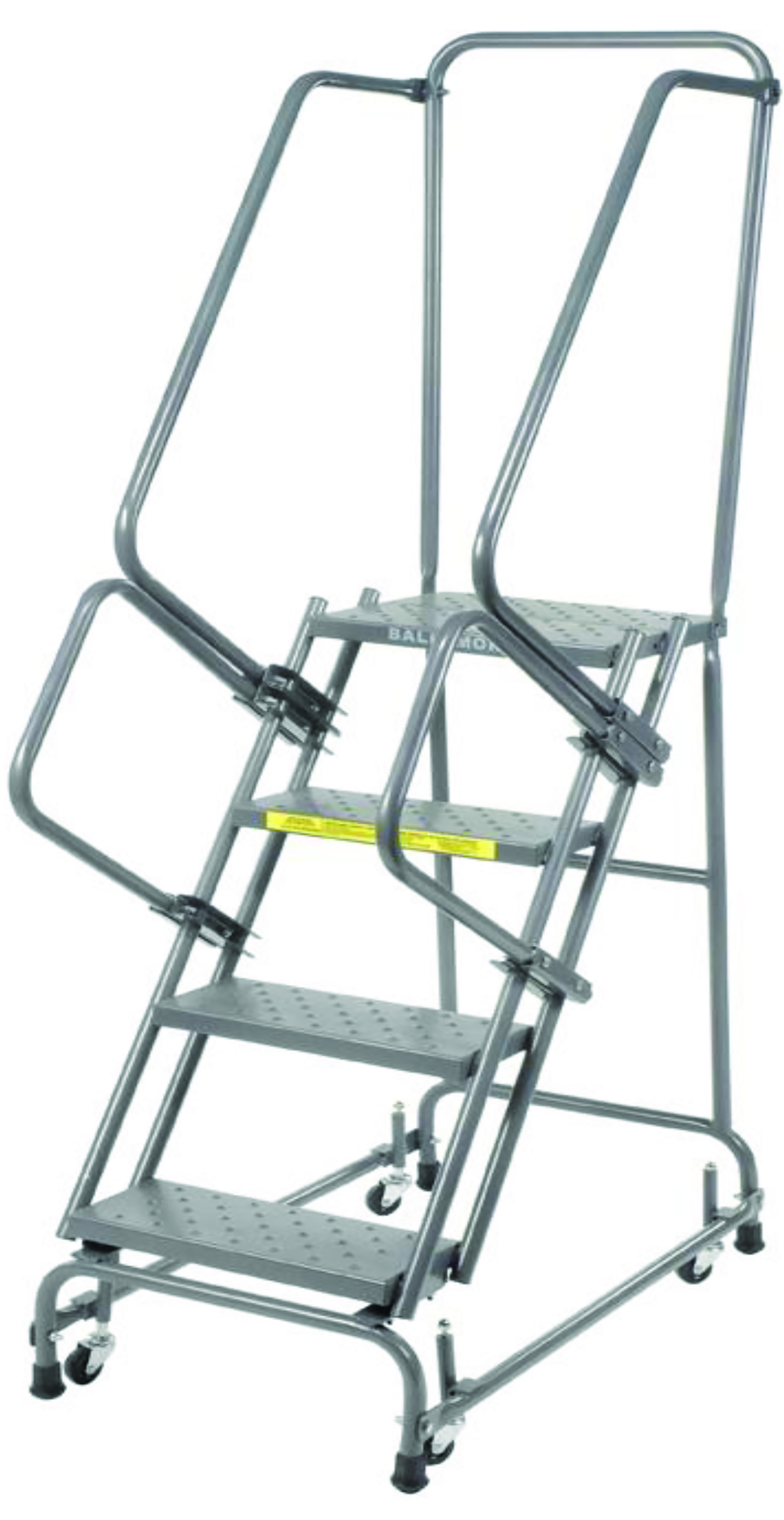 Spring Round Ladder Spring Loaded Caster Ladders, 5 Step, 20 In Wide Base, 14 in Deep Top ...