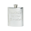 Pewter Hip Flask "Father of The Bride", 6 oz