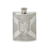 Pewter Hip Flask Saltire With Lion Rampant, 6 oz