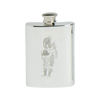 Pewter Hip Flask Engraved Piper, 4 oz