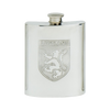 Pewter Hip Flask Scotland Shield, 6 oz