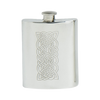 Pewter Hip Flask Embossed Celtic Rope, 6 oz