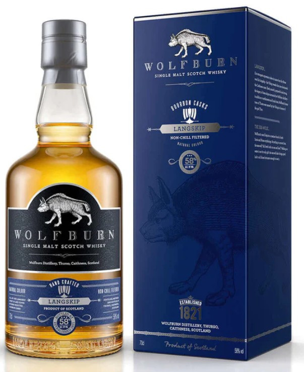 ウイスキー WOLF BURN LIQUOR MOUNTAIN 700ml 57.6% Wolfburn Langskip - The Whisky Shop - San Francisco