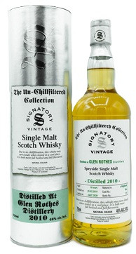 Glenrothes 10 Year Old, 2010, Unchillfiltered, by Signatory