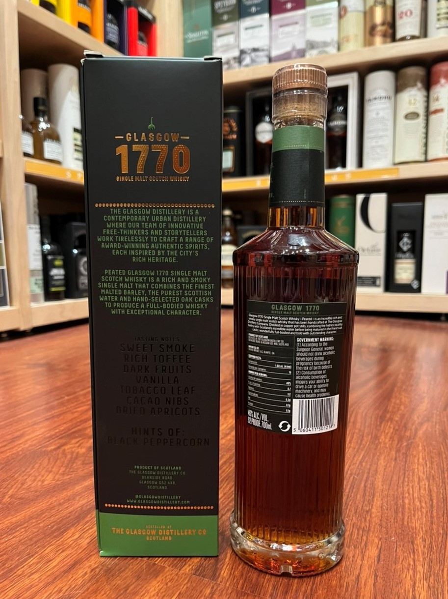Glasgow Distillery 1770 Peated Single Malt - The Whisky Shop - San
