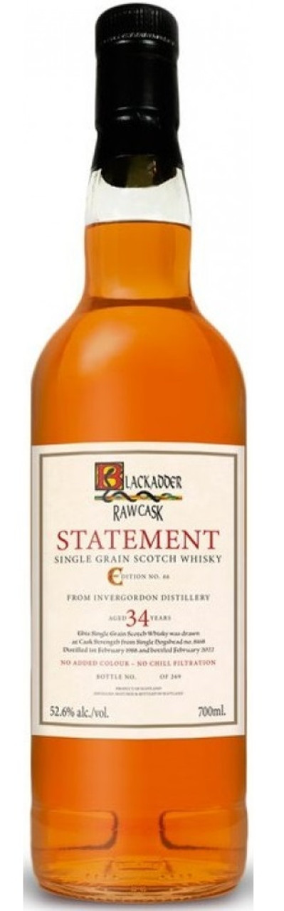 Invergordon 34 Year Old, 1988, 52.6%, Statement by Blackadder