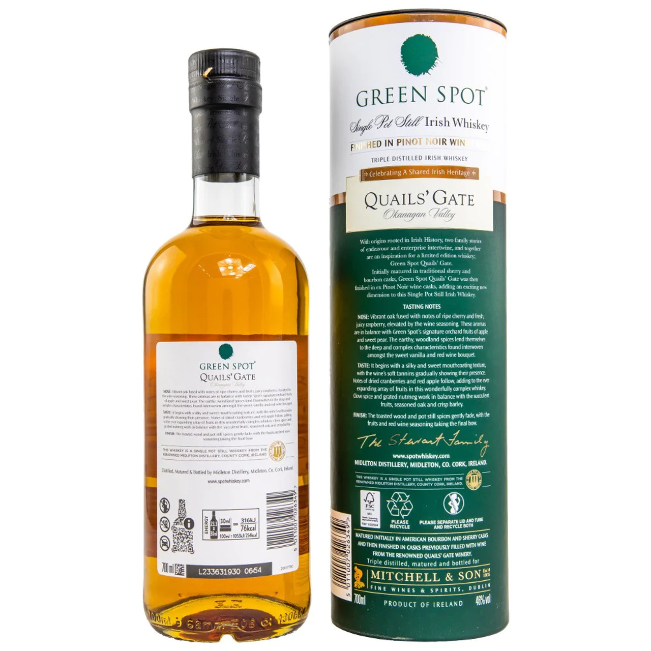 Green Spot Quails Gate, Pinot Noir Cask Finish