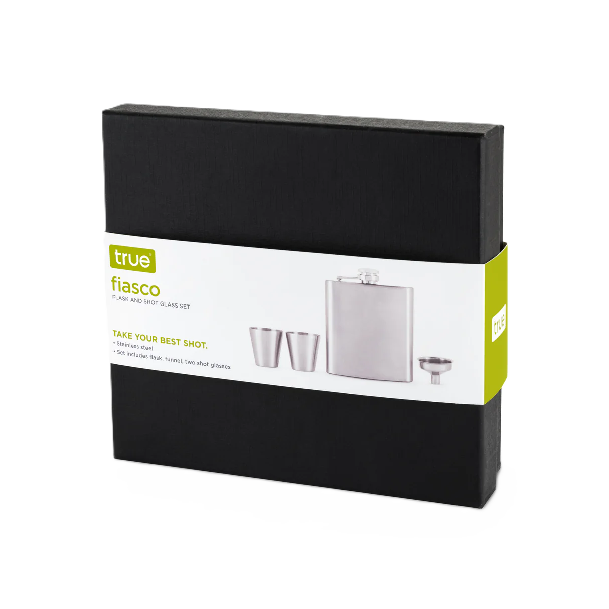 Fiasco Stainless Steel Flask & Shot Glass Set