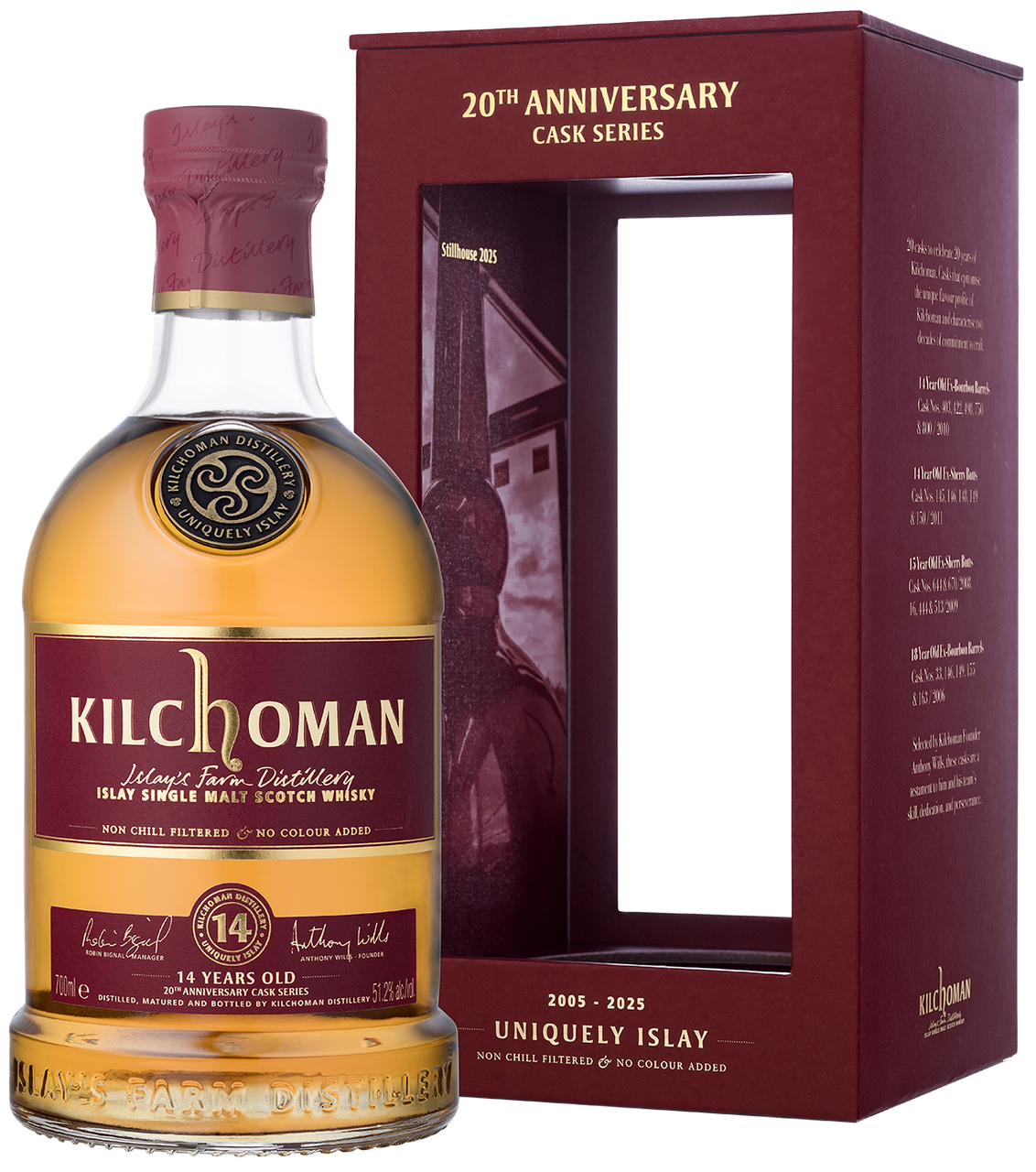 Kilchoman 14 Year Old, Ex-Bourbon, 20th Anniversary Cask Series