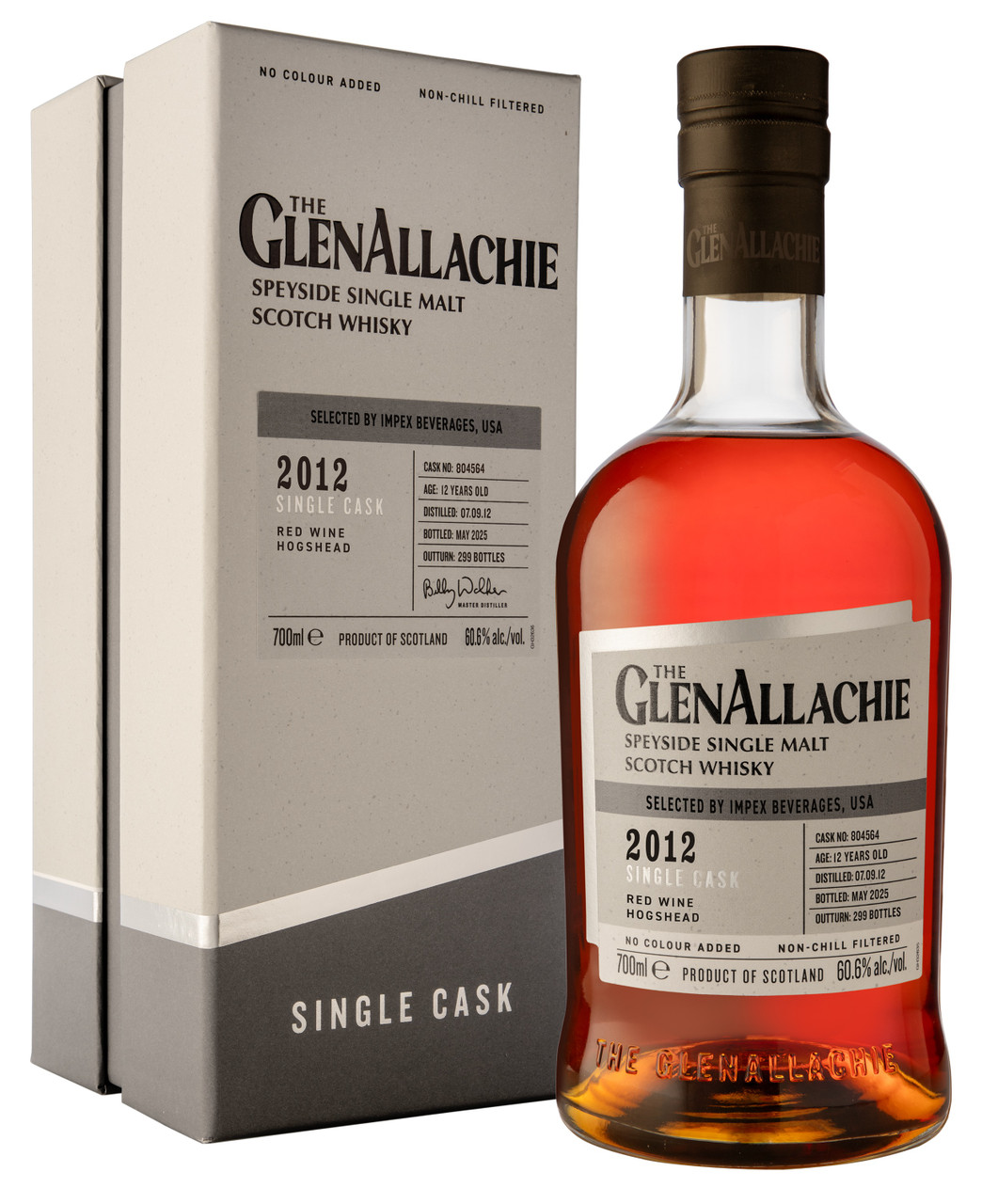 GlenAllachie 12 Year Old, 2012, Red Wine Hogshead