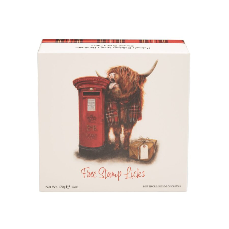 "Free Stamp Licks" Clotted Cream Fudge Box